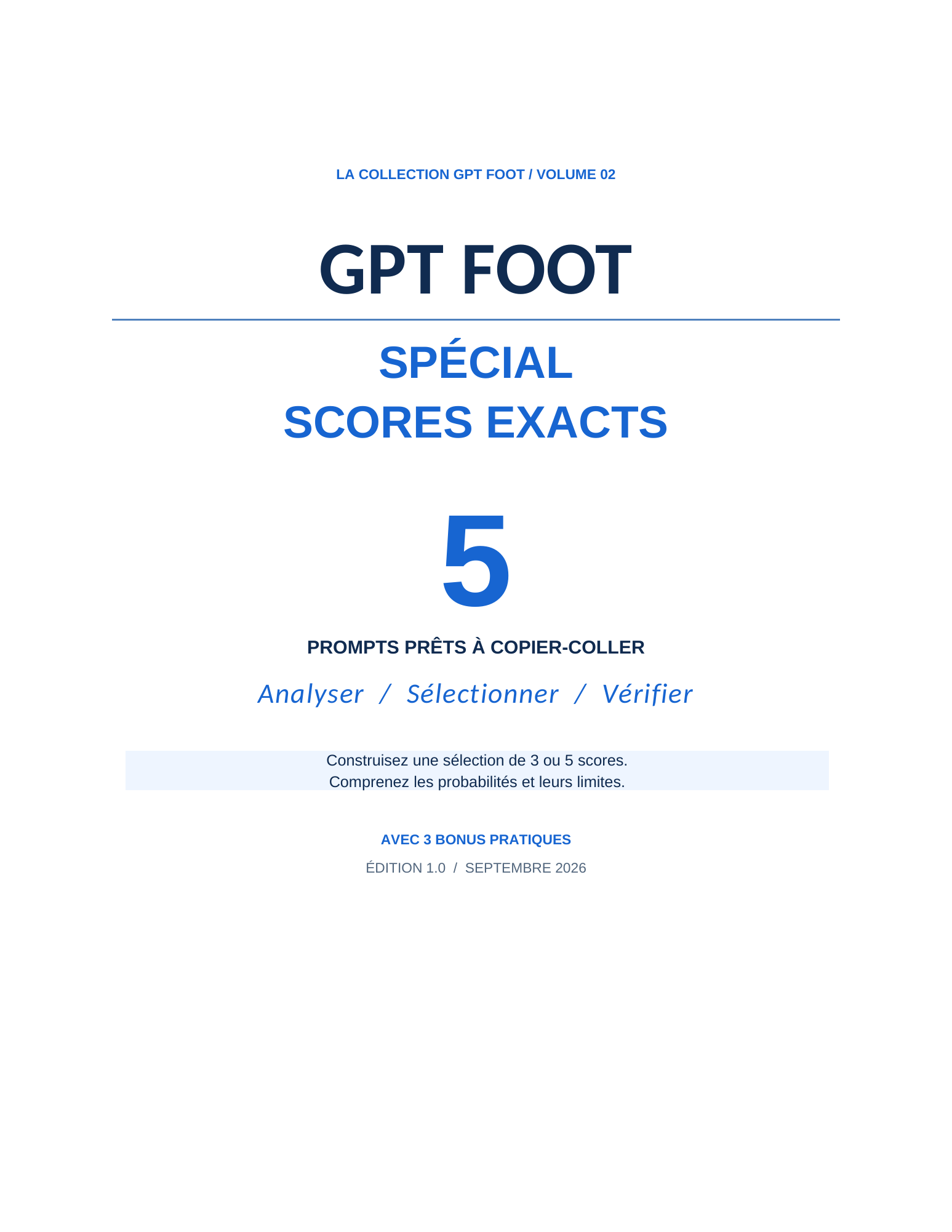 Couverture de l’ebook GPT Foot Spécial Scores Exacts